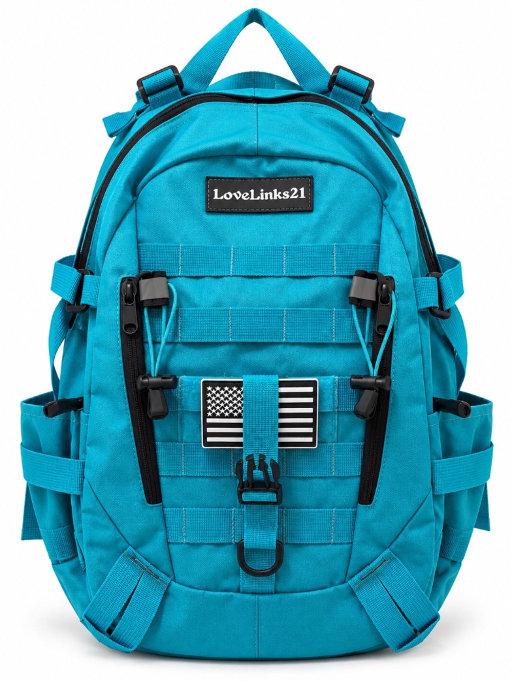 Lovelinks21 25L Neon Teal Tactical Military MOLLE Backpack